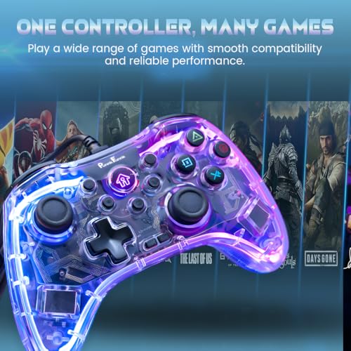 Image of PunnkFunnk Gaming Controller Lite Wireless Bluetooth Gamepad for Android, iOS, PC & Smart TV with Turbo Function, Ergonomic Grip, Rechargeable Battery (X1 Pro Wired)