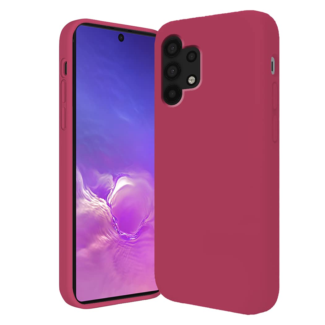 Generic Compatible with Samsung A32 4g Case Silicone Ultra Slim Cases Shockproof Anti-Scratch Phone Case for Samsung Galaxy A32 5g Full Body Protection Cover (Dark Red, Samsung A32 5g)
