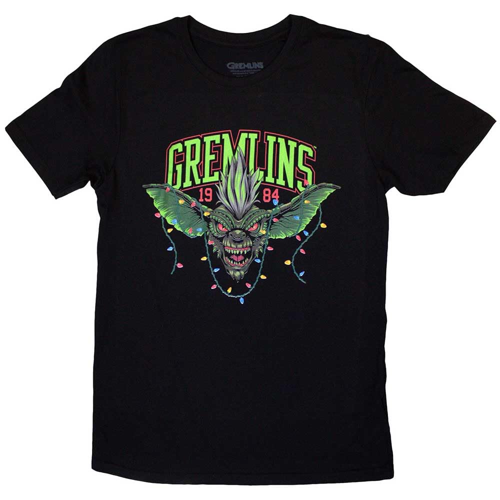 Rock Off officially licensed products Gremlins Stripe 1984 Xmas Lights T Shirt XXL Black
