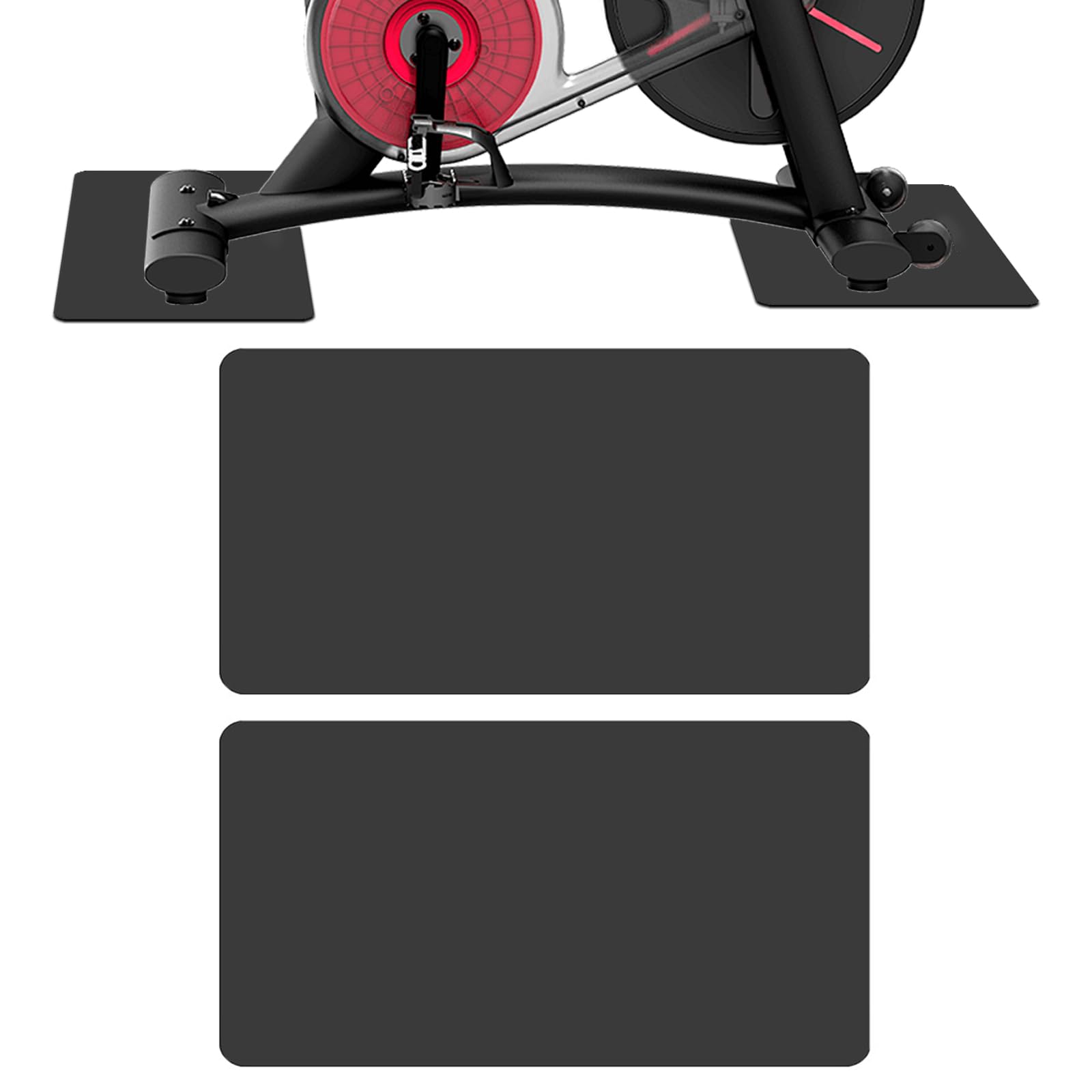 2 Gym Mats,Gym Mats For Home Walking Pad Exercise Mat Rubber Matting Exercise Mats Thick Anti Vibration Mat,Suitable For Exercise Bikes And Sports Equipment(60x30CM)​