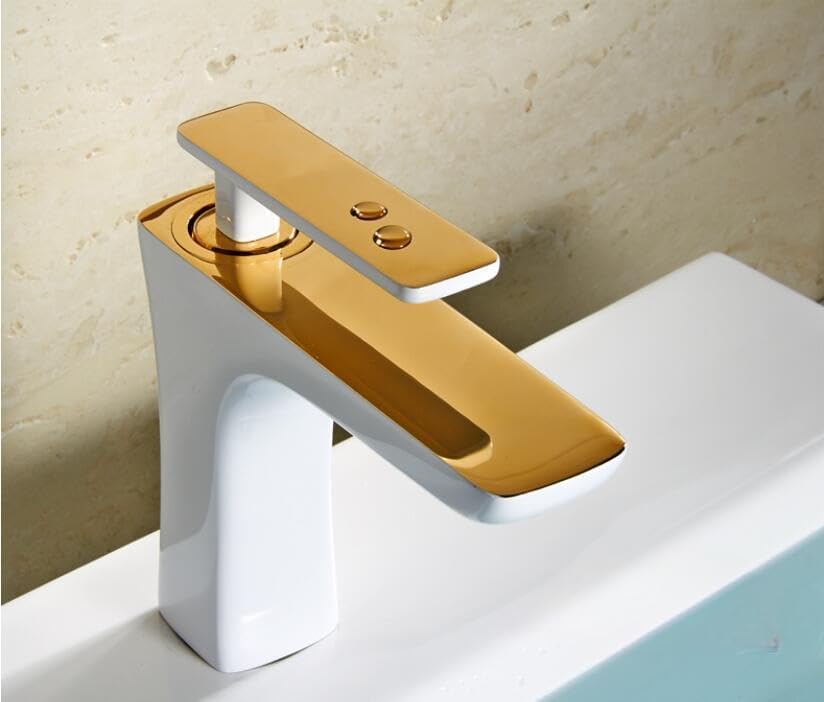 Rubinetto Spazzolato in Oro in Ottone bamogano rubinetti da Bagno Caldo e Freddo Mixer Contemporaneo a Rubinetto torneira Beauty Comes