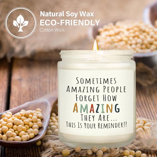 Image of Craftique Gifts for Women, Birthday Gifts for Women- You're Amazing Candle | Christmas /Thank You /Inspirational Gift for Woman Her Friend Teacher Mom Girlfriend Sister Bestie, Stocking Stuffers, Lavender