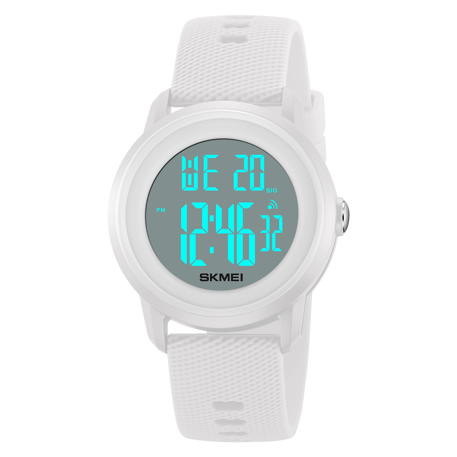 SKMEI Mens Digital Sports Watches with 50M Waterproof EL Light Women Multifunction Simple Stylish Wrist Watches