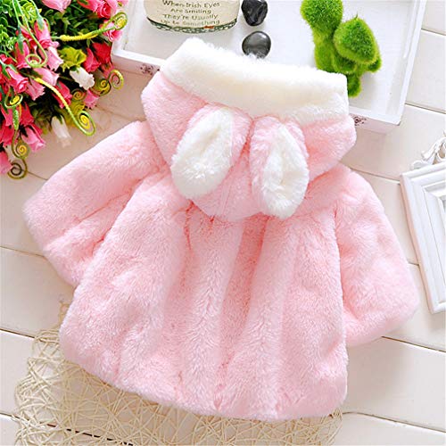 Newborn Infant Baby Girl Faux Fur Warm Winter Hooded Cape Cloak Hoodie Coat Jacket Thick Warm Clothes Cardigan Outwear 0~36 M - Image 3