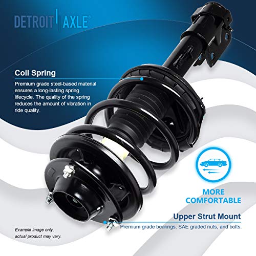 Image of Detroit Axle - 8pc Struts Kit for 2000-2005 Mitsubishi Eclipse 4 Ready Suspension Struts w /Coil Spring Assembly 4 Stabilizer Sway Bar End Links 2001 2002 2003 2004 Front and Rear Replacement