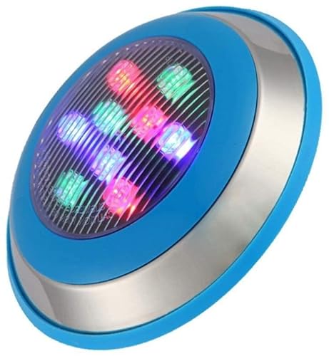 Onderwater LED-spotlicht, wandgemonteerd IP68 waterdicht 304 roestvrij staal onderwater dompelpomp schijnwerper 12V nachtlampje aquariumlamp voor zwembad marine boot jacht (kleur: 9W)