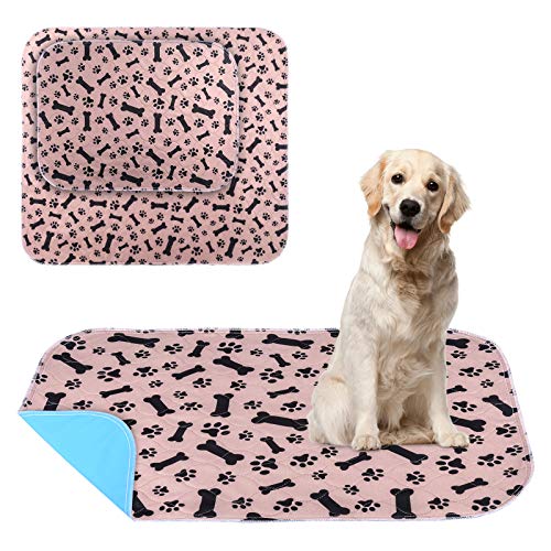GREENPOINT Doggy Pads Washable, Pet Puppy Dog Training Pads, Ultra Absorbent Leak-Proof Pet Pee Pads for Dogs, Reusable Puppy Pad Extra Large, Pack of 2