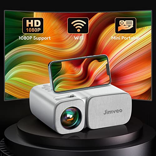 Beamer,Jimveo WiFi Mini Beamer 8000 Lumen 1080p Full HD Beamer 250''Display...