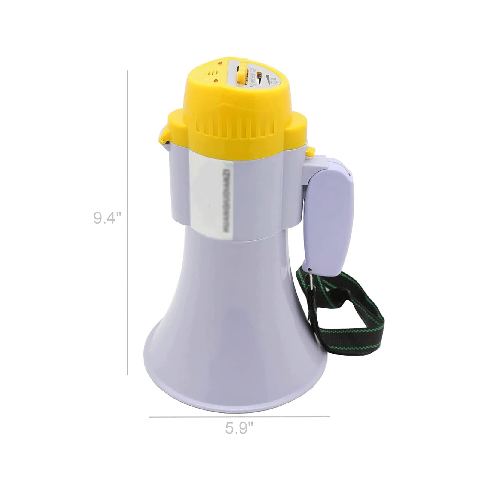 Megáfono, Megáfono portátil de Mano, Altavoz Bullhorn con Control Volumen y grabadora Voz, megáfono for Exteriores