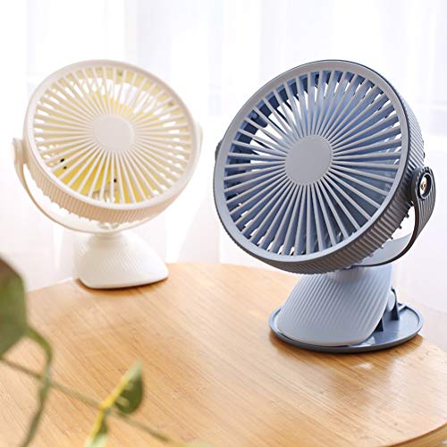 Ventilador de mesa USB Uonlytech, mini ventilador de clipe de mesa recarregável, ventilador pessoal