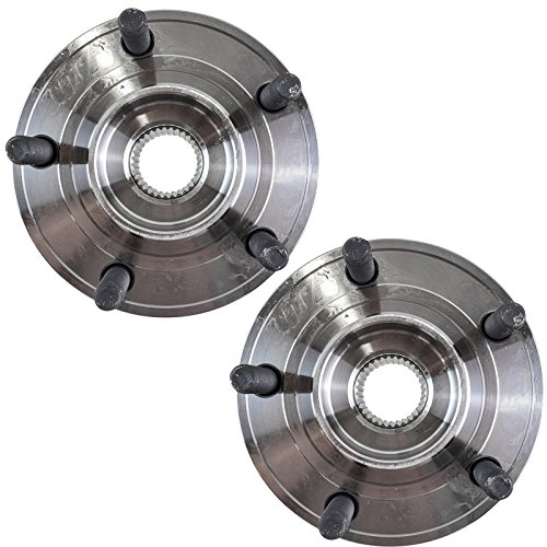 Image of TRQ 2 Piece Front Wheel Bearing & Hub Assembly Set Compatible with 2011-2014 Chrysler 200 2007-2010 Sebring 2008-2014 Dodge Avenger