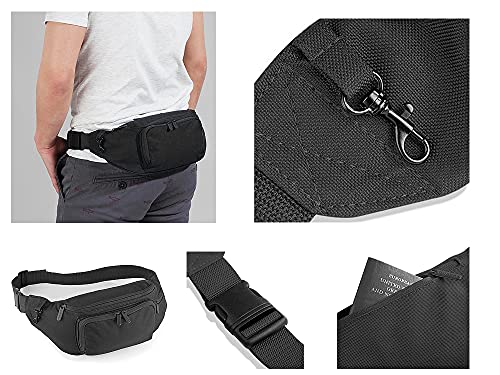 Ohne Hund ist Alles doof | Hundesport Bauchtasche Leckerlie-Tasche Hundetraining (Schwarz/Orange)