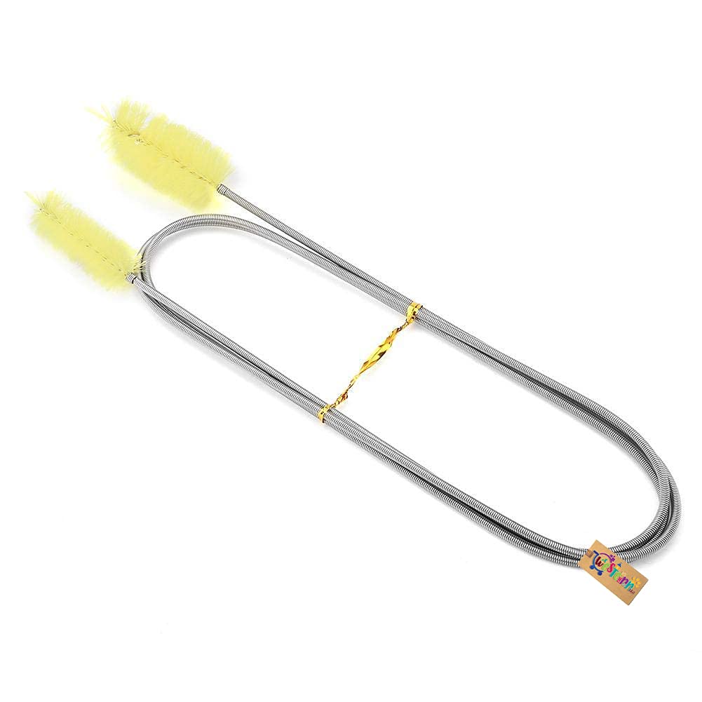 Western Era Stainless Flexible Double Ended Water Filter Pump Pipe Cleaning Brush Aquarium Fish Tank Air Tube Hose Cleaner (1 Piece)