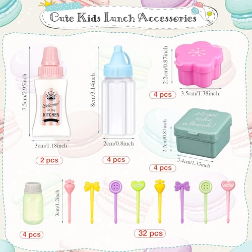 50 piezas de accesorios para caja Bento para niños que incluyen selecciones de alimentos mini bloque de construcción - Imagen 19 de 31