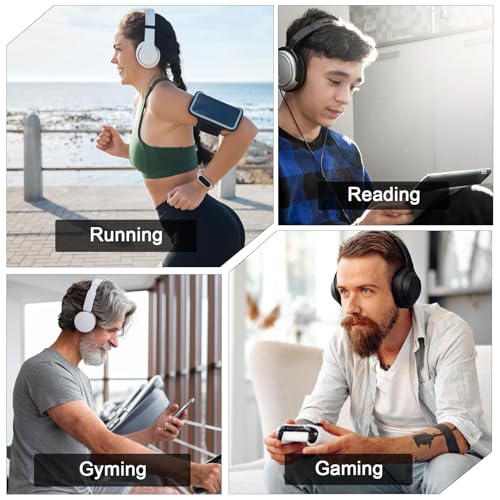 3 Pares de Cubiertas para Auriculares, Cubierta de Malla para Sudor, Almohadillas Lavables y Estirables para Gimnasio, Biblioteca, Estudio, Juegos, Aviación y Carreras miniatura 3