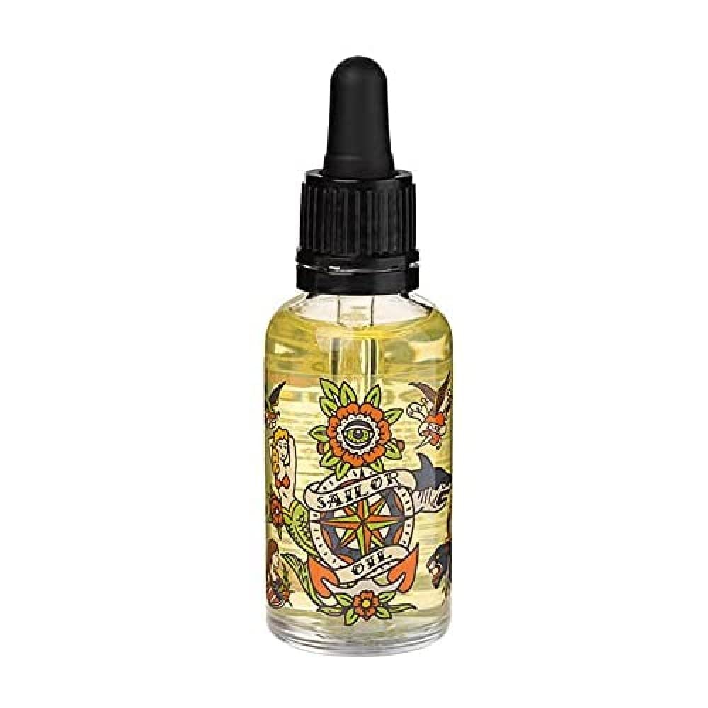 Cyrulicy olejek do brody Sailor Oil | naturalny skład i odżywcza formuła | olejek do brody o zapachu wzburzonego morza i mchu dębowego | optymalny wzrost zarostu i zmiękczenie brody (Wodne, 30 ml)
