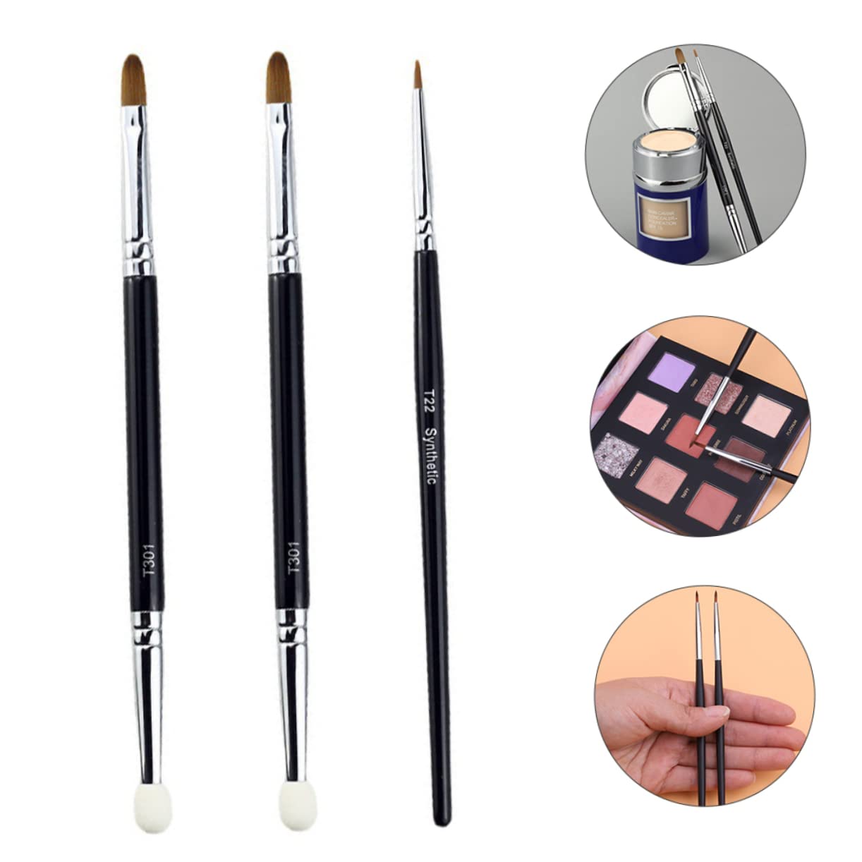 Gogogmee Concealer Brush Sponge Eye Brush Sets for Makeup Small Conceal Elf Makeup Face Concealer Set