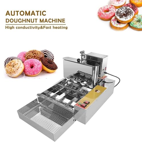 Mini máquina automática para hacer donas con panel de control inteligente, giro automático y grosor ajustable para uso comercial