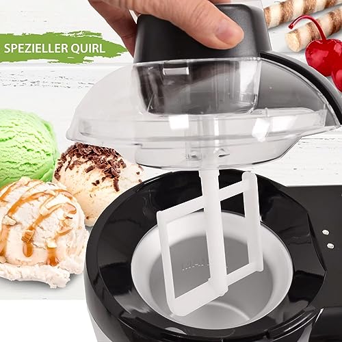 Syntrox Eismaschine Jalis Frozen Yogurt & Milchshake, Softeis selber machen, Kalte Köstlichkeiten zubereiten, Eismaschine mit Nachfüllfunktion – Bild 5