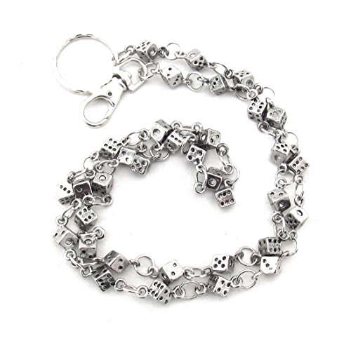 Preisvergleich Produktbild Schlüsselkette Geldbörsen Kette Würfel Kette Hosenkette mit Karabiener Schlüsselband