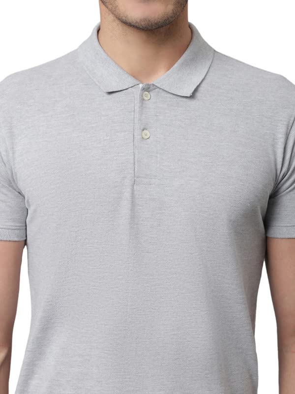 Image of Cantabil Men's Solid Regular Fit T-Shirt