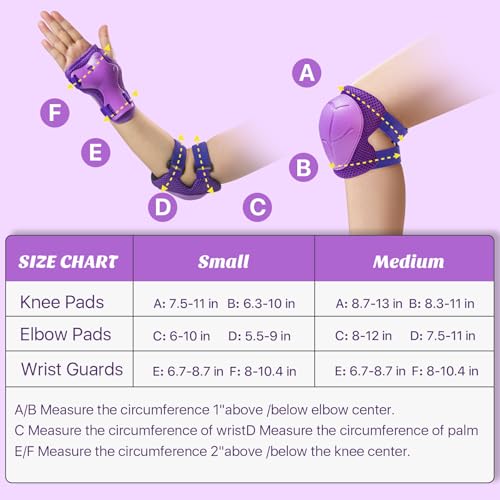 Image of CKE Knee Pads for Kids Knee Pads and Elbow Pads Toddler Protective Gear Set Kids Elbow Pads and Knee Pads for Girls Boys with Wrist Guards 3 in 1 for Skating Cycling Bike Rollerblading Scooter Upgraded.