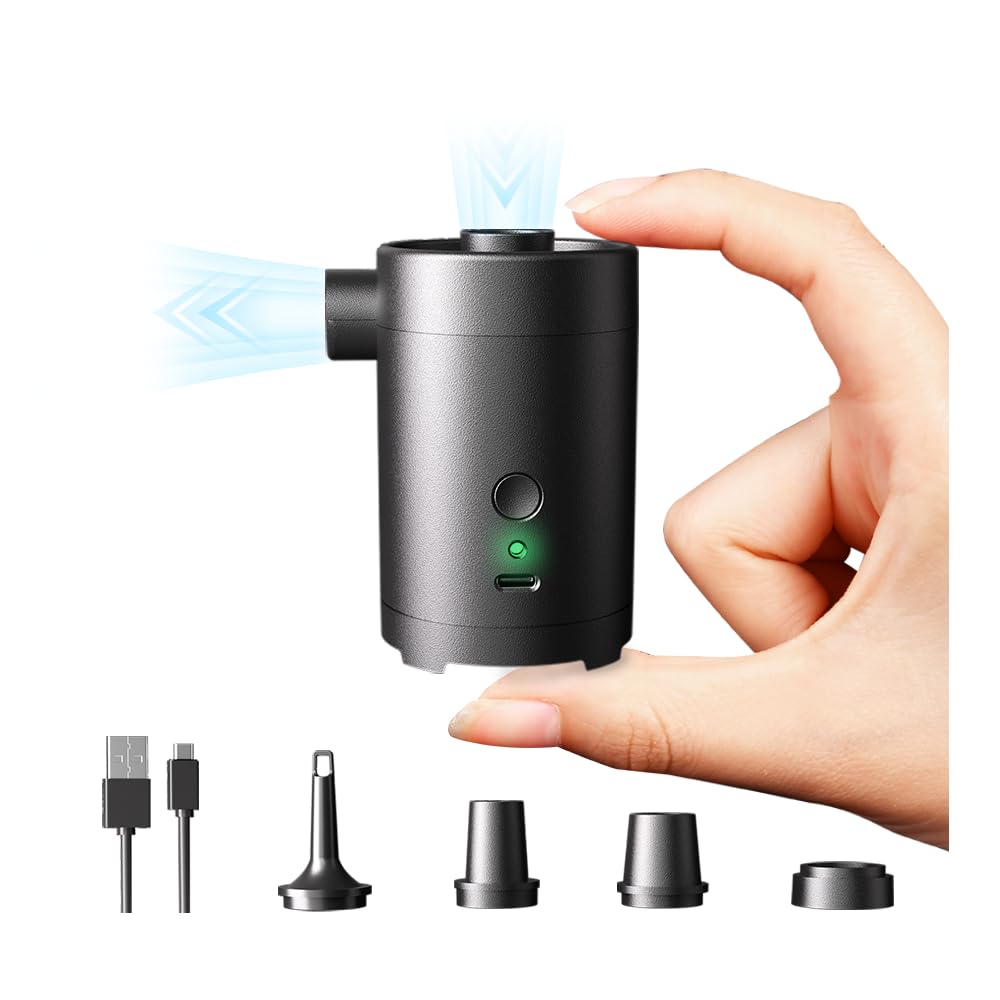 Portable mini Electric air Pump Used for Inflating and deflating Vacuum Storage Bags for Inflatable mattresses, Inflatable Sofas, Swimming Rings, Pool Floats, etc.with a 3600mAh Rechargeable Battery.