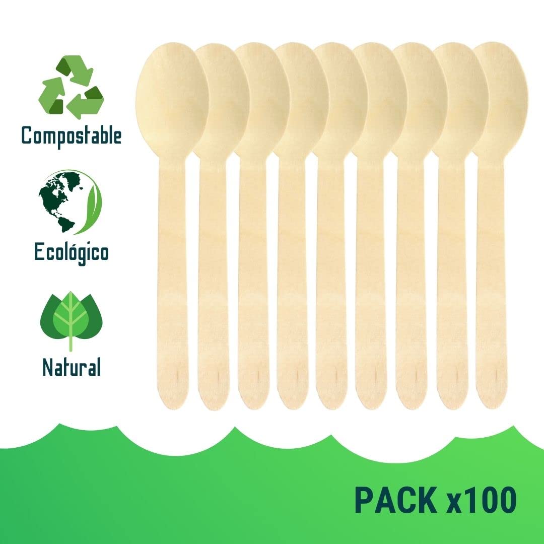 Set Di 100 Coltelli Monouso In Legno - Ecologici E Compostabili Per Feste E Picnic