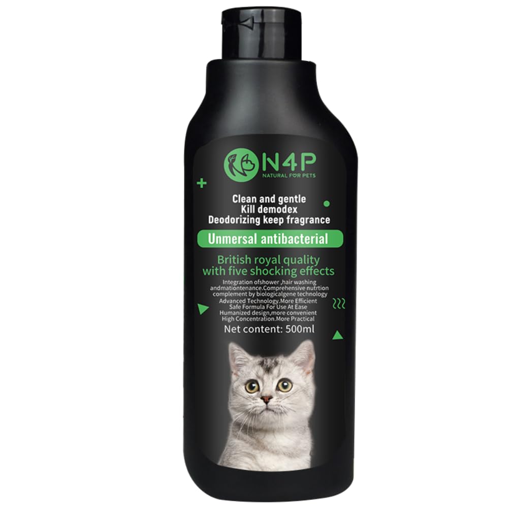 StarDotHash 750 ml Cat Dandruff Hair Fall Shampoo for Deep Cleaning  Antifungal Cats Shampoo with Good Smell for All Breeds- Anti-flea Shampoo