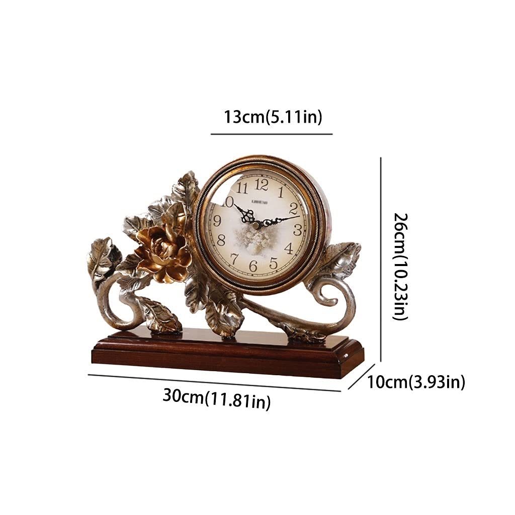 Clocks for Desk Clocks and Watches Desk Clocks Desk Clocks Home Living Room Bedroom Decoration Desktop Ornaments Creative Resin Desk Clock 10.23 Inch Decorate Table Clock (Color : B)