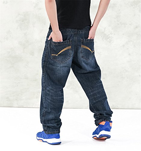 Men's Fashion Hip Hop Baggy Jeans Denim2