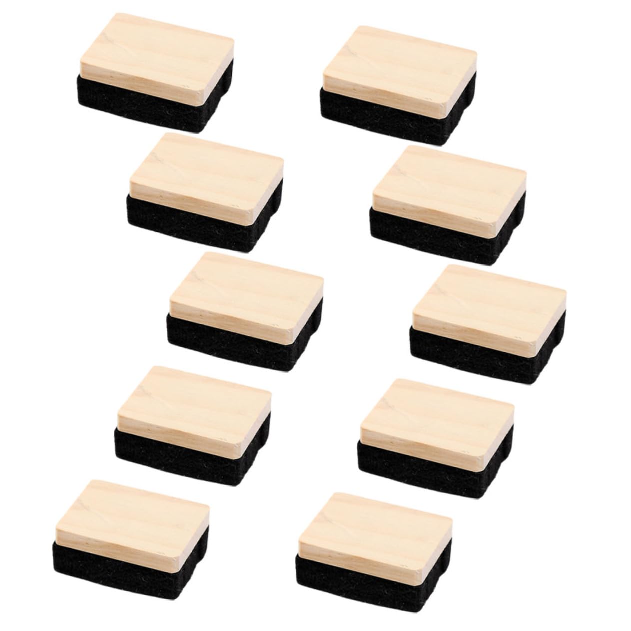 Uonlytech 3 Ensembles La Gomme Plumeau De Craie Eraseurs De Tableau Blanc Eraser Tableau Gamme Noir Planche Blanche Eraseurs En Classe Mini Gommes À Tableau Blanc En Bois 10 Pièces * 3