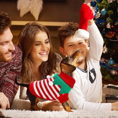 Weihnachtspullover Hund, 2pcs Hunde Outfit Weihnachten, Weihnachtspullover Katze, Hunde Weihnachtskostüm, Weihnachtskostüme für Kleine und Mittlere Hunde und Katzen(M)
