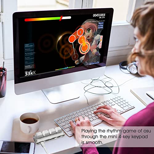 Ecarke Tastiera OSU Tastiera da gioco 4 tasti