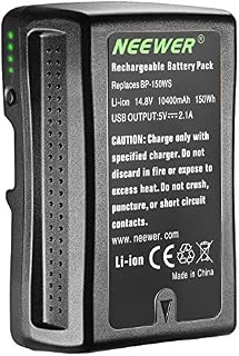 Neewer V Mount/V Lock Battery - 150Wh 14.4V 10400mAh Rechargeable Li-ion Battery
