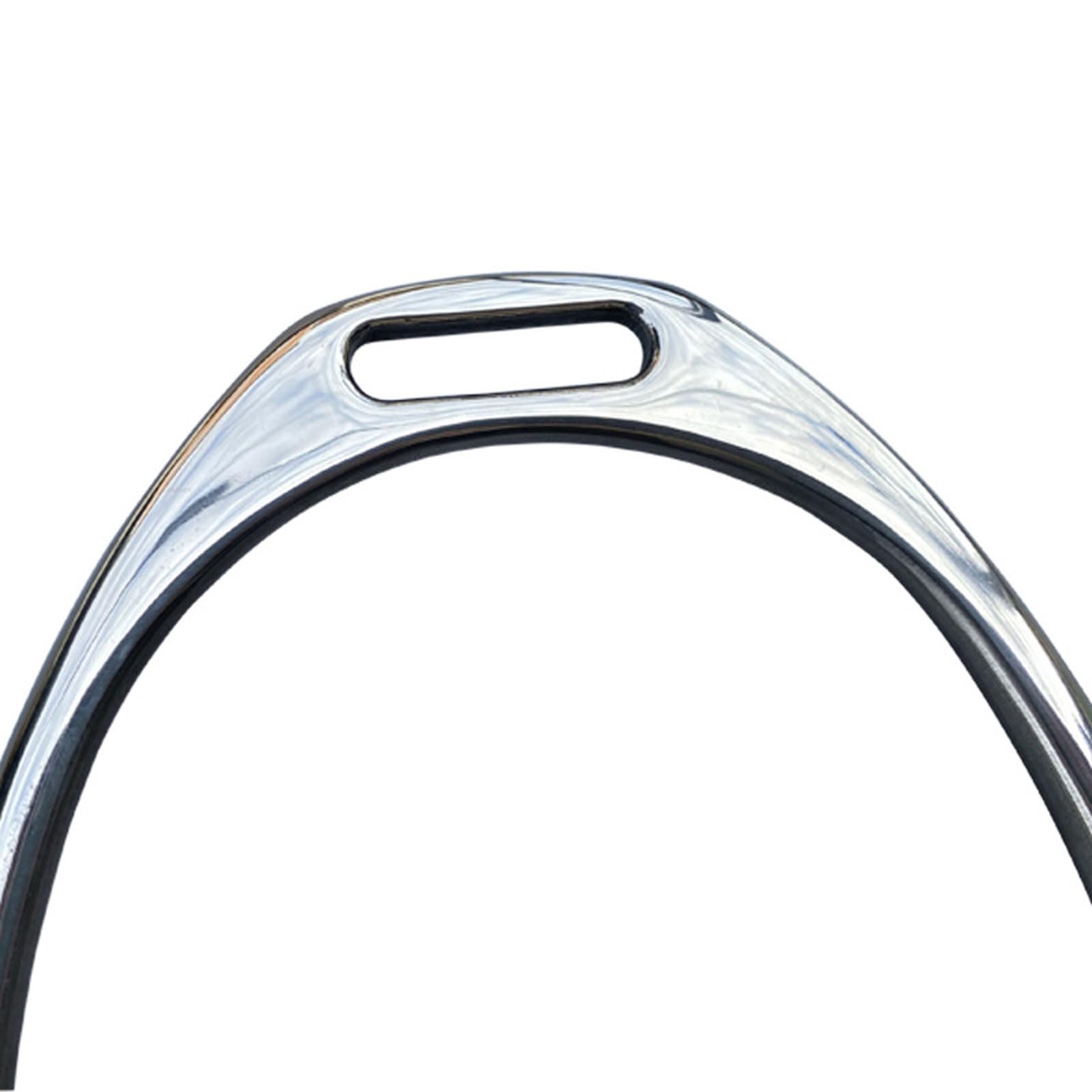 2 Piezas Estribo de Caballo,12 cm Estribos ecuestres de acero inoxidable,cómodos estribos de Apoyo con Almohadilla de Goma Antideslizante,Flexibles Pedales ligeros y anchos,para Entusiastas Ecuestres