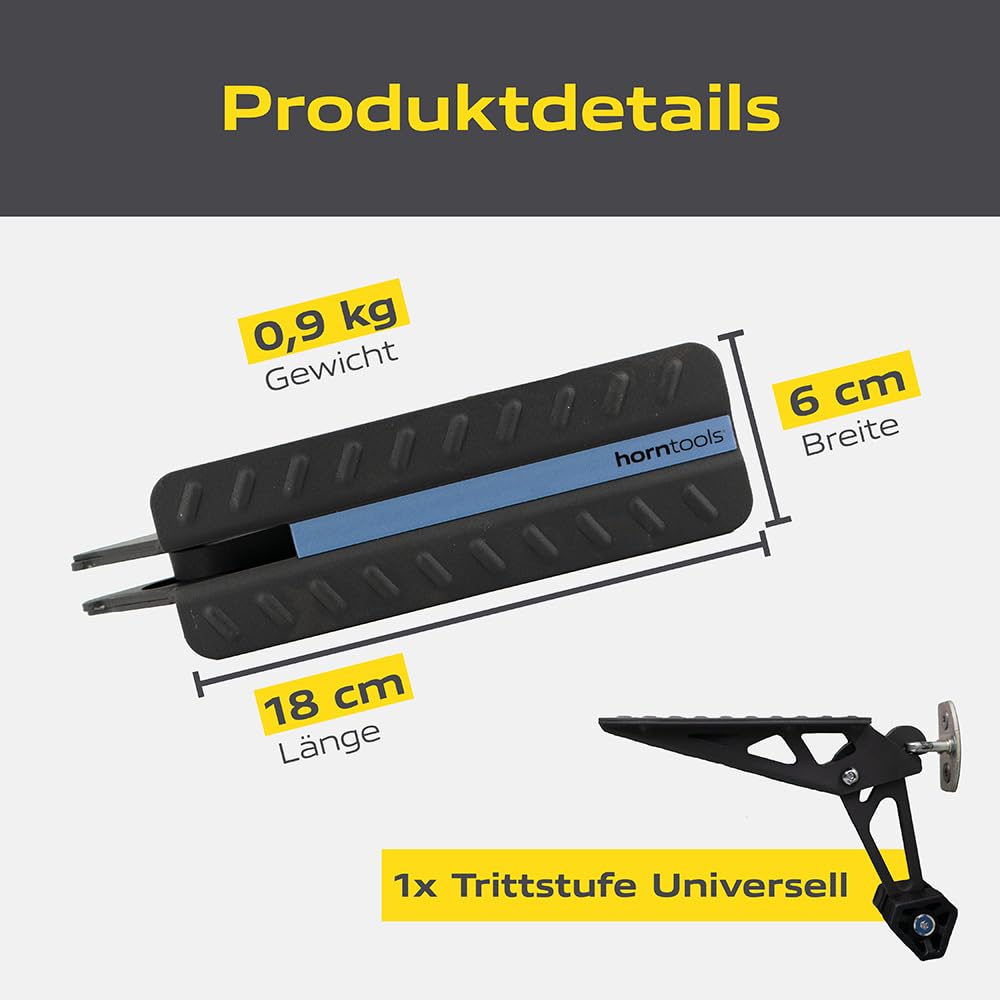 Horntools Equipment - Pedana universale, 23 x 6 x 8 cm, portata 95 kg, porta passo