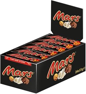 KV&C - Mars Chocolate Bars | 24 Packs of 51 g| Milk Chocolate | Bulk Gift Box