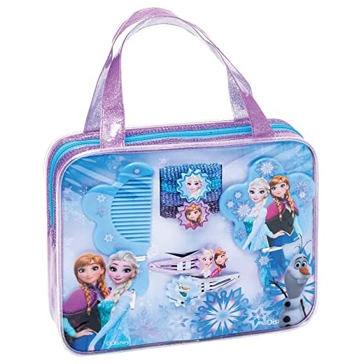 Joy Toy Disney Frozen 19384 - Juego de 2 accesorios para el pelo en bolsa de PVC con purpurina, multicolor