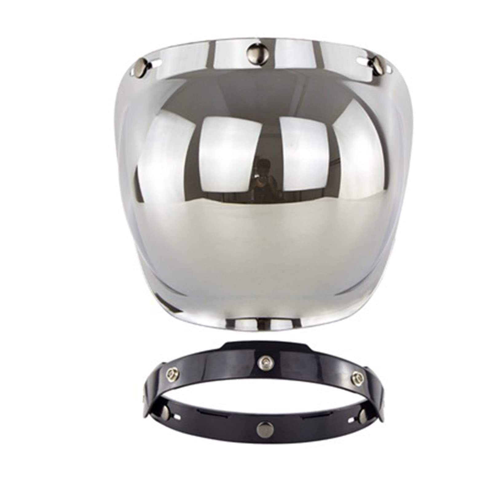 Bubble Visor PC Kask Motocyklowy Daszek 3 Snap Kask Przednia Szyba z Zestawem Ramek do Kasków z Trzema Guzikami