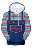 Photo Gallery sinastar felpa con cappuccio da adulto, stile chucky con stampa 3d, felpa casual - rosso - s Photo Gallery sinastar felpa con cappuccio da adulto, stile chucky con stampa 3d, felpa casual - rosso - s