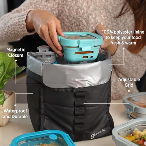 Image of GLASAFE Glass Lunch Kit (Tranquil Teal, Lunch Kit Lite)