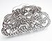 Vintage white Swarovski Crystal Retro Copper Barrette Hair Claw Clip by unbrand