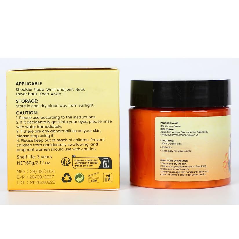 Miniatura 2 de 2 unidades de crema de veneno de abeja, crema avanzada de veneno de abeja, especialmente para espalda, cuello, manos, rodilla
