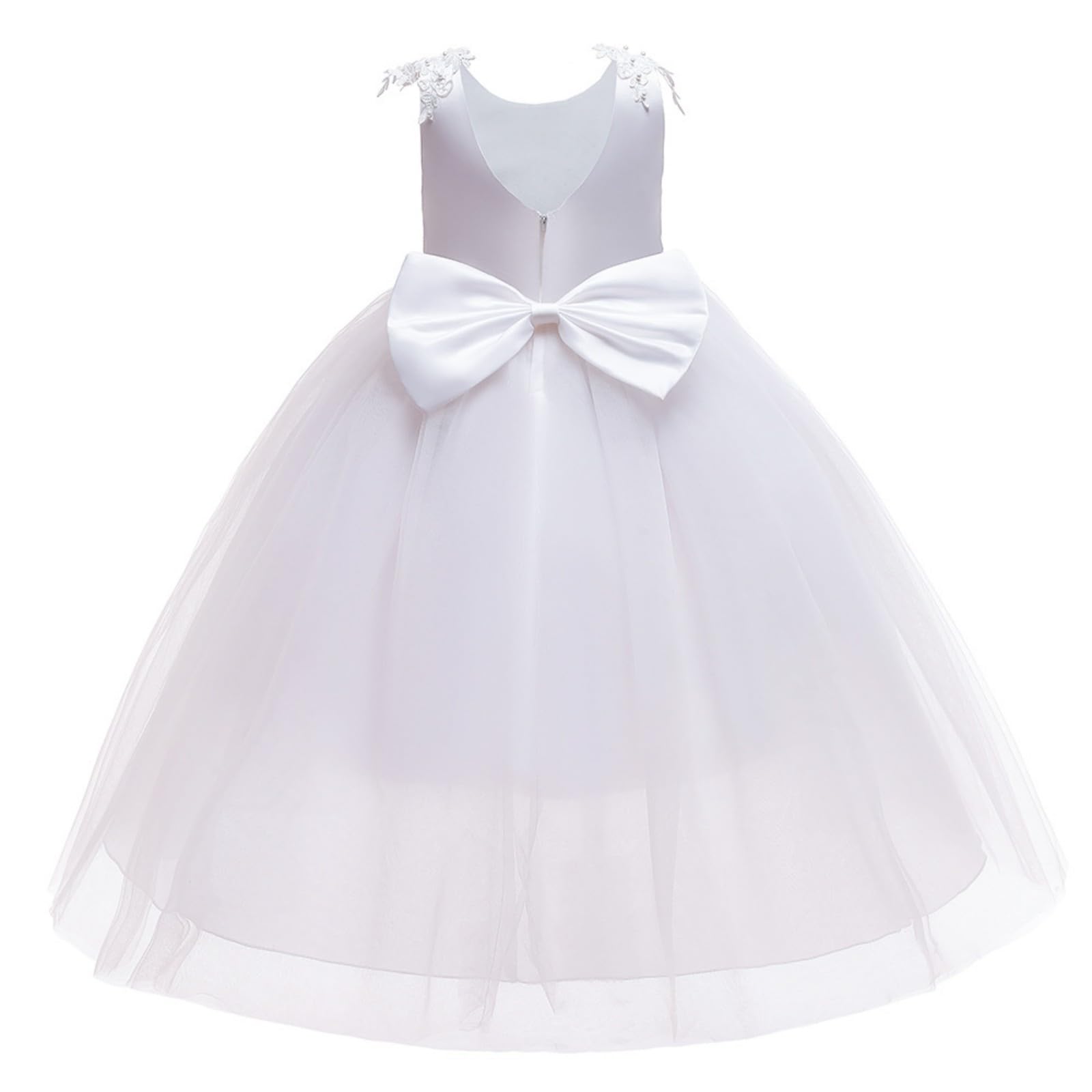 Abito da principessa per ragazze, per feste di compleanno, matrimoni, feste, balli, in tulle, maxi abito da damigella d'onore, abito da sera formale