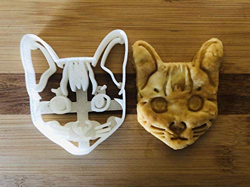 Abyssinian Cat Cookie Cutter, 3 inch, Face Shape