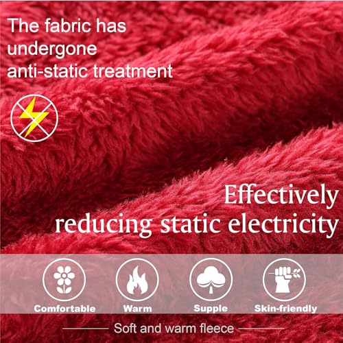 Image of Inner Wish Women Hooded Plush Robe, Fleece Highly Absorbent Cozy Warm Bathrobe