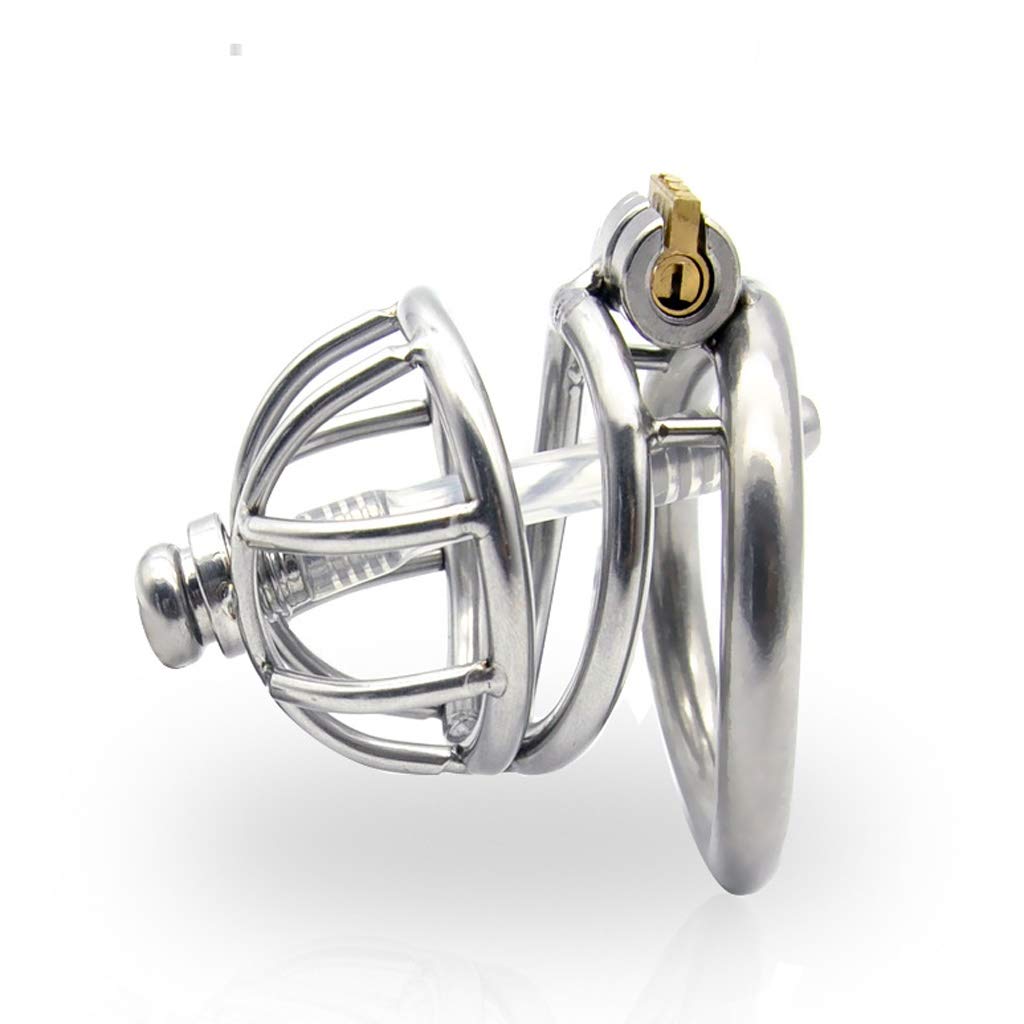 PQB JJ Restraint Ring Toy Urethral Expansion Fun Stainless Steel Waterproof Wear Masturbation Sunglassesn Jeans (Size : M/45mm)