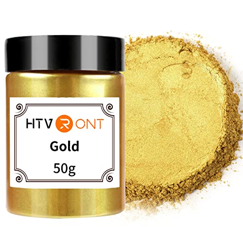 HTVRONT Gold Mica Powder for Epoxy Resin - 1.76 oz/50 g Mica Pigment Powder, Natural Mica Powder for...