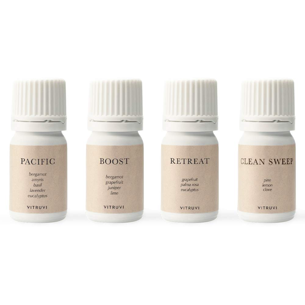 Vitruvi Uplift Kit, Energizing Essential Oil Blend Kit, Pacific, Boost, Retreat, Clean Sweep, 4X 5ml (0.16 fl.oz), 4 Count